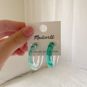 madewell hoop earrings | turquoise ombré